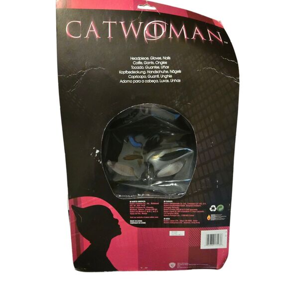 Catwoman Adult Accessory Kit Latex Mask Burglar Halle Berry Costume Role Party - Picture 4 of 7